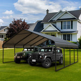 RITERYIFER Metal Carports 10x20 FT Heavy Duty RV Carport Canopy Kits for Garage,Aluminum Car Ports with Steel Shelter Frame Cover for Car or Boats RITERYIFER