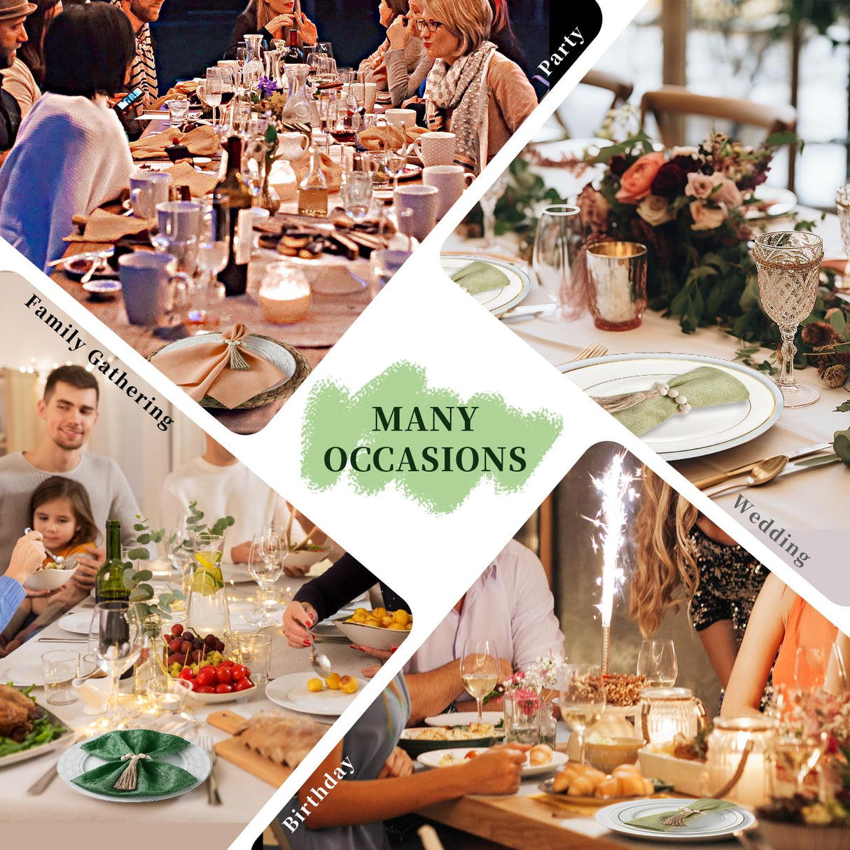 Napkin Rings Set of 6, Wooden Napkin Rings, Wood Bead Napkin Rings for Table Decor, Fall Thanksgiving Farmhouse Napkin Rings for Boho Table Decor, Spring Banquet, Wedding, Holiday Dinner Party, Easter APTWOW