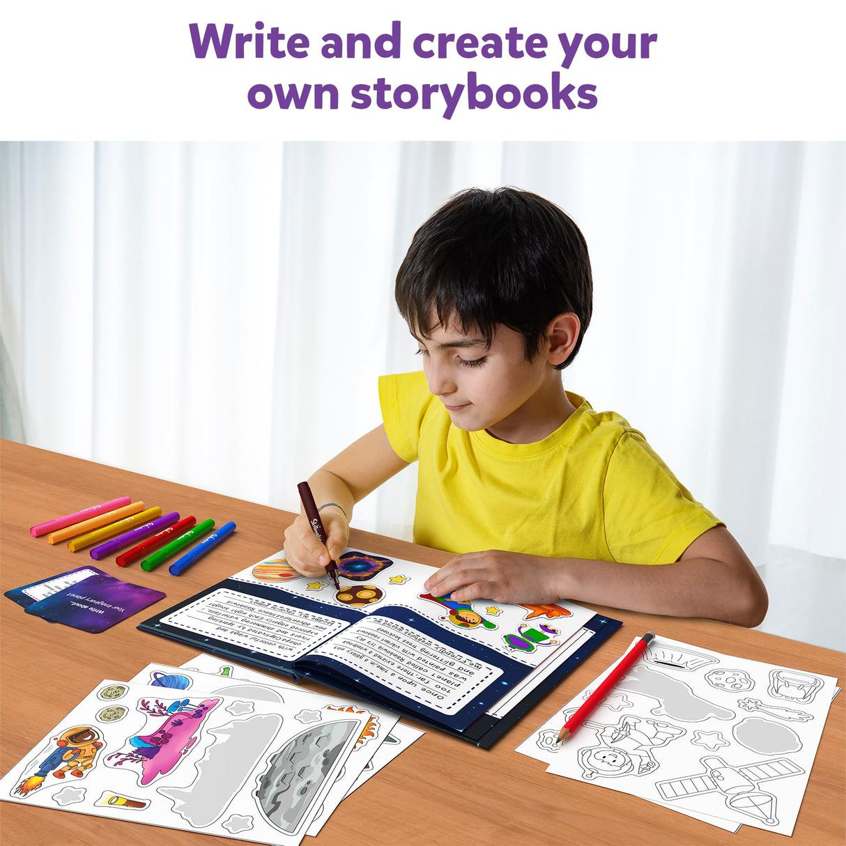 Skillmatics Storybook Art Kit & Dot It Space Theme Bundle, Gifts for Girls & Boys Ages 5, 6, 7, 8, 9, 10 Skillmatics