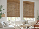 LazBlinds Cordless Bamboo Roman Shades - Light Filtering Roller Blinds for Windows 45'' W x 60'' H LazBlinds