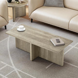 Luoxiao Rectangle Coffee Table 47 inch Modern Coffee Table for Living Room Scandinavian Center Table Minimalist Tea Table Low Table Tatami Table Zen Coffee Table (Wood) Luoxiao