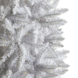 Nearly Natural 8ft. Slim White Artificial Christmas Tree with 1348 Bendable Branches Nearly Natural