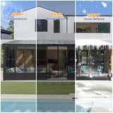 Domi 12'x20' Outdoor Sunroom Kit, Wall Mounted Solarium All Weather with 3 Sliding Double Doors, Aluminum Lean to Gazebo with Galvanized Steel Roof, Detachable PC Screen for Patio, Deck, Backyard domi outdoor living