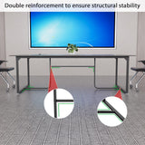 LayBurst 8FT Conference Table,94.4 L x 47.2 W x30.7 H Meeting Seminar Table with Grommet,Stability Enhancement,Large Conference Room Table for Office Meeting (Gray) LayBurst