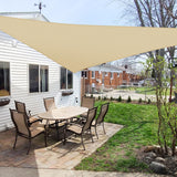 WINDSCREEN4LESS 15' x 15' x 15' Sun Shade Sail UV Block Fabric Canopy in Sand Triangle for Patio Garden Patio Customized Sizes Windscreen4less