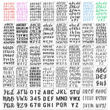 36 Pieces Letter Stencils, 4 x 7 Inch Alphabet Stencil Reusable Plastic Numbers Symbol Templates Kit for Painting on Wood, Canvas, Fabric, Rock, Chalkboard, Sign, DIY Art Projects(Letter) eageus