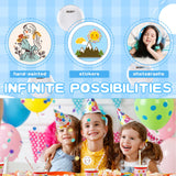 MK.Bear 25 Pack Acrylic Button Pins Badge, 70mm/2.76 Inch Clear Pins Buttons Kit with Blank Round Paper, DIY Badges Acrylic Pin Buttons for Christmas Craft Supplies MK.Bear