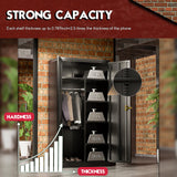 Pataku Garage Storage Cabinets, Black Metal Cabinet with Locking Doors and Shelves, 72.5"x 36"x18" Steel Tool Cabinet for Home Office, Basement, Pantry, File, Large Capacity… Pataku