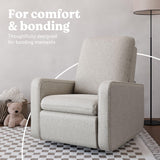 Graco Teddi Power Recliner Swivel Glider (Steel Basketweave) – Electronic Power Recline, USB-A & USB-C Charger, Premium Cushioning & Comfort Graco