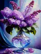 Ekuxom Flower Diamond Painting Kits for Adults, DIY 5D Diamond Art Sets for Adults Beginners, Full Drill Round Diamond Painting Crafts for Home Wall Art Decor 12x16 inch (Lavender Vase) Ekuxom