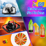 68 Lab Science Experiments Educational Science Kits for Kids, STEM Activities Educational Scientist Toys Gifts for Boys Girls Chemistry Set Volcano Eruption Activities Science Project PIXATA