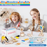MindPal 5 in 1 Wood STEM Kits for Kids Age 8-10, Music Engineering Kits, Science Kits for Kids Age 8-12, Wooden 3D Puzzles, Building Kits Crafts Toys, for Boys Girls Age 8 9 10 11 12 MindPal