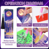 Sitsink Landscape Diamond Art Bookmarks - 8 Pcs Polar Lights Aurora Diamond Painting Kits Bookmarks Set Scenery Design Sitsink