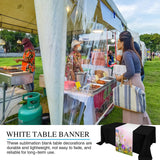 Breling 2 Pcs Sublimation Table Runner Heat Transfer 13 x 72 Inch Table Cover Waterproof White Table Runner Machine Washable Twill Blanks Table Banner for Birthday Wedding Party Banquet Restaurant Breling