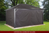 Sojag Accessories Set of 4 12' x 16' Curtains for Genova Outdoor Gazebo - Brown Sojag