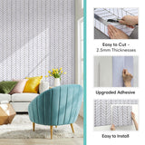 Commomy 10 Pcs 3D Faux Wood Wall Panels - 11.8"x11.8" Peel and Stick Wood Tiles Ultralight Thin PVC Wall Paneling for Bedroom,Bathroom,Kitchen Backsplash,Farmhouse Interior Decor Commomy