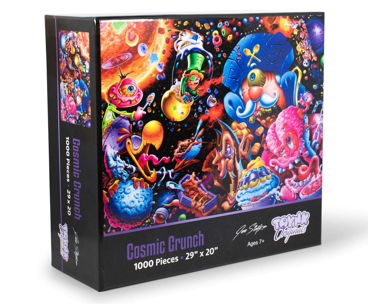 Cosmic Crunch Breakfast Cereal Monster Puzzle by Joe Simko | 1000 Piece Jigsaw Puzzle Toy | Interactive Brain Teaser for Family Game Night | 29 x 20 Inches Toynk