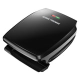 George Foreman GR340FB 4-Serving Classic Plate Electric Indoor Grill and Panini Press, Black George Foreman