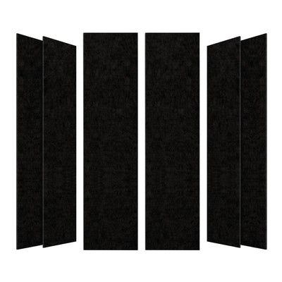 Olanglab Acoustic Wall Panels 6 Pack, 48 x 12 per Acoustic Panels Sound Absorbing, Decorative Sound Panels for Home Studio and Office, Plain Black