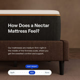 Nectar Premier Copper 14" King Mattress - Medium Firm Gel Memory Foam Mattress - 5 Layers of Comfort - Triple Action Cooling Tech - 365-Night Trial - Forever Warranty,White Nectar