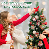 Tondiamo 20 Pcs Christmas Diamond Painting Keychain Kits 5D DIY Diamond Art Pendants Double Sided Hanging Key Chains for Christmas Party Decoration DIY(Balls Style) Tondiamo