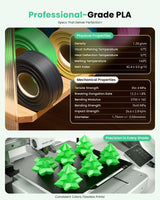 MarsWork PLA Filament 1.75mm PLA 3D Printer Filament(Refill),1kg Refill for Reusable Spools(2.2lbs),Premium Quality 3D Printing Filament for Bambu lab 3D Printers,Black MarsWork