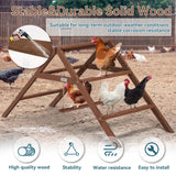 PETSFIT Chicken Roosting Bars for Coop Accessories, Chicken Perches with Swing are Perfect for 8-10 Chickens, Wooden Chicken Ladder for Pet's Healthy & Happy, Easy to Assemble&Clean Petsfit