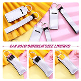 Patelai 30 Pcs Sublimation Blanks Wristlet Lanyards and Lipstick Holder Keychains Set, Blank Neoprene Wristlet Sublimation Lanyards Strap Blank Lipstick Keychain Holder for DIY Craft Heat Transfer Patelai