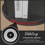 Black Rotating Book Shelf with LED Lights Generic