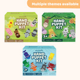 jackinthebox Hand Puppet Making Kit - 6 Safari Animals Felt Puppet Craft Kit for Kids, Creative DIY Arts & Crafts Kit Make Your Own Puppets, Storytelling Role Play, Great Craft Gifts for Kids Ages 4-8 jackinthebox