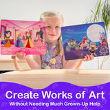 Craftikit ® Award-Winning Unicorn and Princess Foil Art & Rainbow Scratch Art for Kids- 2-in-1 Arts and Crafts Kit for Kids Ages 4-10 - Unicorn Crafts for Girls Ages 4, 5, 6, 7, 8, 9, 10 Craftikit