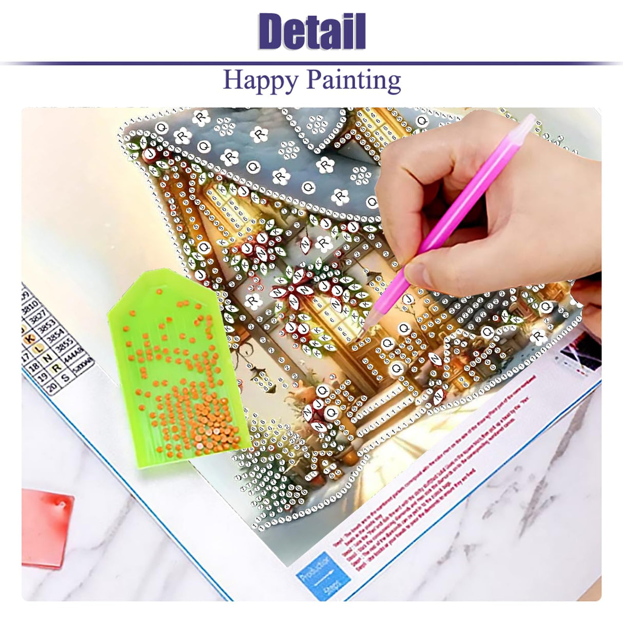 STGLCR Christmas Diamond Art Kits for Adults Beginners, Special Shaped Christmas House Diamond Painting Kits for Adult, 5D DIY Full Drill Diamonds Craft for Adult Gem Arts Gifts, Wall Decor 12" x 12" STGLCR