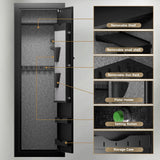 KAER 20 Biometric Gun Safe, Wider and Deeper Fingerprint Gun Safes for Rifle and Pistols, Large Quick Access Heavy-Duty Gun Cabinet for Firearm Ammo with Removable Shelf & Gun Rack, Assembled KAER