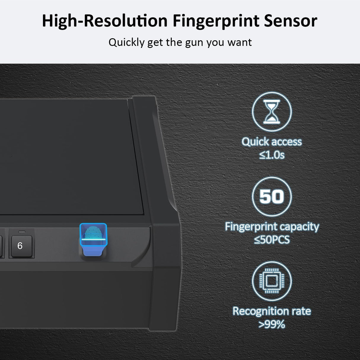 PATRON [ 25% Larger Capacity ] Gun Safe for Pistols, Biometric Handgun Safe Box, Mounted Handgun Safe Quick Access Security Safe with Fingerprint Keypad Lock for Home nightstand PATRON