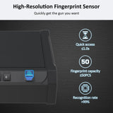 PATRON [ 25% Larger Capacity ] Gun Safe for Pistols, Biometric Handgun Safe Box, Mounted Handgun Safe Quick Access Security Safe with Fingerprint Keypad Lock for Home nightstand PATRON