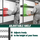 DurayLoly 68.1"W Storage Shelves 2500LBS Wire Shelving Unit, Garage Shelving Heavy Duty, Adjustable Metal Shelves for Garage, Pantry, Kitchen, Basement, Warehouse, Business 68.1"W x 20.9"D x 70.9"H DurayLoly