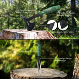 OSAIV Throwing Axes Set, Full Tang Stainless Steel Well Balanced Hatchet with Wooden Handle, 8.8in Double Bit Axe for Backyard Recreation and Competition, 3 Pack with Storage Bag and Whetstone osaiv