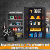 STANI Garage Storage Cabinet, Metal Storage Cabinet with 4 Adjustable Shelves, 71" Steel Lockable File Cabinet, Locking Steel Storage Cabinet for Office,Home,Garage,Gym,School STANI