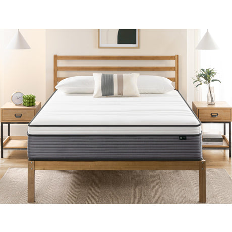 ZINUS 12 Inch True Support Hybrid Mattress [New Version], Full, Fiberglass Free, Medium Feel, Motion Isolation, Certified Safe Foams & Fabric, Mattress in A Box ZINUS