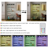 Yoluckea Glass Cabinet with LED Light, 4 Shelves Glass Display Cabinet w/2 Doors,Floor Standing Clear Glass Curio Cabinet Collection Display Cabinet for Living Room Bedroom 64.7” x 31.7” x 14.3” Black Yoluckea