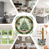 SKRYUIE Hanging Diamond Art Kits for Adults Christmas, DIY Window Pendant Diamond Painting Kit Sun Catcher, Special Shaped Crystal Acrylic Double Sided, Porch Outdoor Garden Ornaments 7.88 x 7.88 Inch SKRYUIE