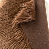 Qidkeo Faux Fur Fabric for Crafts, Gnomes, Animal Costumes, Cushions, Decorations Brown 10x10in Qidkeo