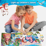 Puzzles for Kids Ages 4-6 – 2 x 60 Pieces Princess Unicorn Jigsaw Puzzles for Toddler Children Learning Educational Puzzles Toys for Girls 4 5 6 7 8 Years Old. VJZVKJ