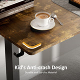 VVENACE 63 Inch Electric Standing Desk Adjustable Height with Wheels,Sit Stand Up Desk,Home Office Desk,Computer Workstation Desk,Gaming Desk,Rolling Desk,Work Desk (Spliced Desktop,Rustic Brown) VVENACE