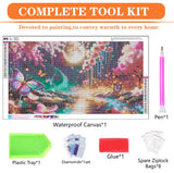 igoodom Large Diamond Painting, Landscape Large Diamond Art Kits for Adults, Full Drill Round Big Diamond Painting, DIY Gem Art and Crafts for Home Wall Decor Gift 27.5 X 15.7inch igoodom