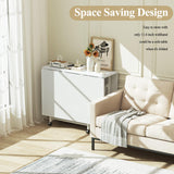 CRAFTEASE Foldable Hobby and Cutting Table - 59" W x 36" D White Arts and Crafts Table with Height Adjustable and 2 Storage Drawers CRAFTEASE