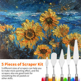5pcs Palette Knife,Stainless Steel Spatula Palette Knife set, Pallet Knife,Painting Knives,Oil Painting Accessories for Oil, Canvas, Acrylic Painting By EGYPAMID Egypamid