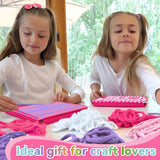 Pro 10 Inch Potholder Loom Kit for Kids & Beginners, Large Weaving Loom Crafts for Girls Age 6-12 Year Old & Adults, Gift Ideas for Birthday & Christmas, 112 Delicate Loops to Make 2 Pot Holders PREBOX