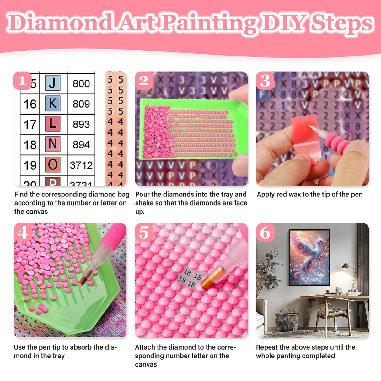 MAXBYE Phoenix Bird Diamonds Painting Kits for Adults, Diamond Art Painting for Adults Beginners, 5D DIY Crystal Gem Art Painting with Diamonds Arts for Wall Decor 12x16in, White Bird with Blue Wings MAXBYE