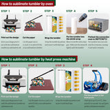 Joyclub 12 Pack Sublimation Tumblers 20 oz Bulk Blank Tumblers Skinny Straight Flat Bottom Cups White with Lid and Straw Joyclub